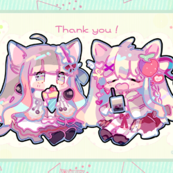 【自主制作】「ゆめかわポップ クレープわんことタピオカにゃんこ」