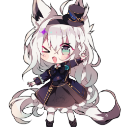 【ファンアート】「白上フブキ デフォルメ立ち絵」 【ファンアート】「白上フブキ デフォルメ立ち絵」