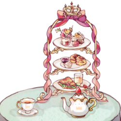 【ファンアート】「キングに捧ぐアフタヌーンティーセット」素材用イラスト 【ファンアート】「キングに捧ぐアフタヌーンティーセット」素材用イラスト